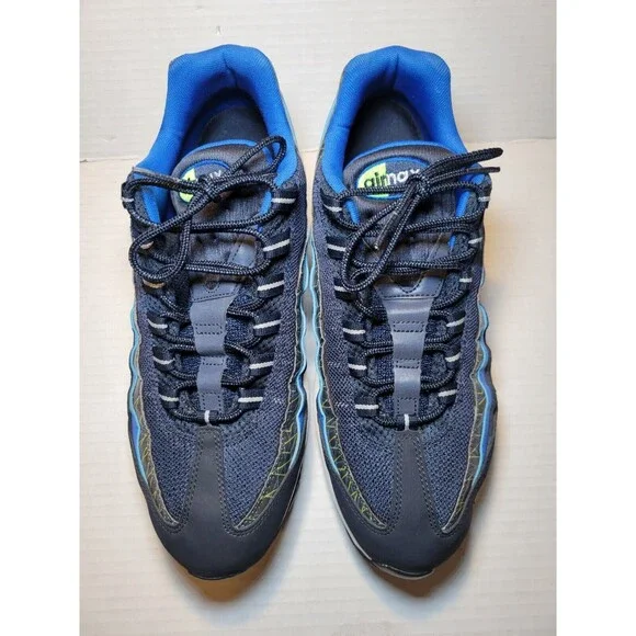 2014 Nike Air Max 95‎ Premium Dark Obsidian Mens 12 No Box 538416-443 Blue Grey